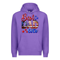 Purple Best Dad Ever Premium Hoodie - LillyAllenDesigns
