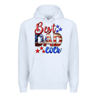 White Best Dad Ever Premium Hoodie - LillyAllenDesigns