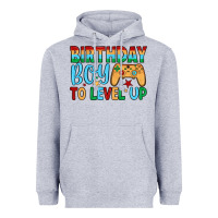 Heather Grey birthday boy to level up Heavyweight Hoodie - JahusDesignShop