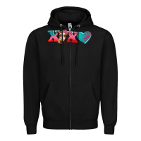 Black xoxo guarnsey cow Zipper Hoodie - AdoDesignShop