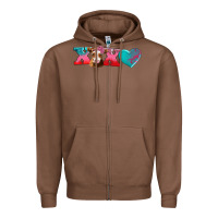 Chestnut xoxo guarnsey cow Zipper Hoodie - AdoDesignShop