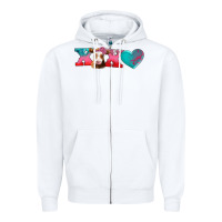White xoxo guarnsey cow Zipper Hoodie - AdoDesignShop