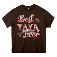 Chocolate Brown best yaya ever mother's day Heavy Core Tee - CowGirlArtShop