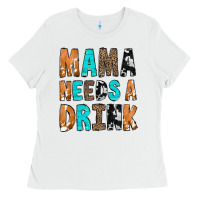 White Mama Needs a Drink Ladies Tee - CowCowDesign