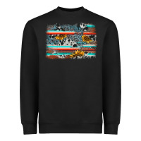 Black serape cowhide sunflower background Heavyweight Sweatshirt - AdoDesignShop