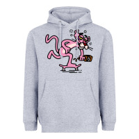Heather Grey pink panther Heavyweight Hoodie - linhVisuals