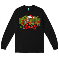 Black christmas granny claus Long Sleeve Tee - FaDigitalArtStudio