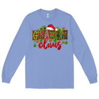 Colony Blue christmas granny claus Long Sleeve Tee - FaDigitalArtStudio