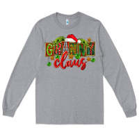 Heather Grey christmas granny claus Long Sleeve Tee - FaDigitalArtStudio