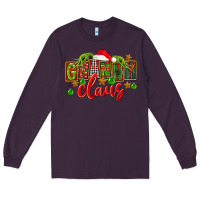 Plum christmas granny claus Long Sleeve Tee - FaDigitalArtStudio
