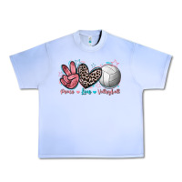 Grape Ice Peace Love Volleyball Urban Heavy Tee - FaDigitalArtStudio