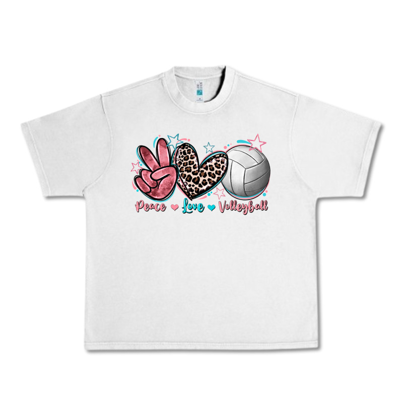 Peace Love Volleyball Urban Heavy Tee by FaDigitalArtStudio | Teevron