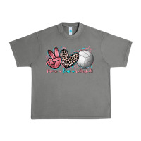 Tornado Peace Love Volleyball Urban Heavy Tee - FaDigitalArtStudio