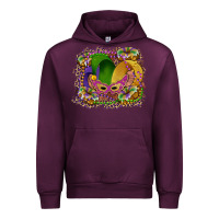 Mauve Wine mardi gras mask king cake Urban Hoodie - RanaPortraitStore