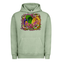 Pigment Oil Green mardi gras mask king cake Urban Hoodie - RanaPortraitStore