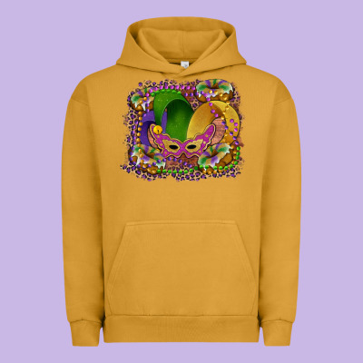 Mardi Gras Mask King Cake Urban Hoodie Designed By Ranaportraitstore