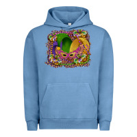 Pigment Pebble Blue mardi gras mask king cake Urban Hoodie - RanaPortraitStore