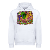 White mardi gras mask king cake Urban Hoodie - RanaPortraitStore