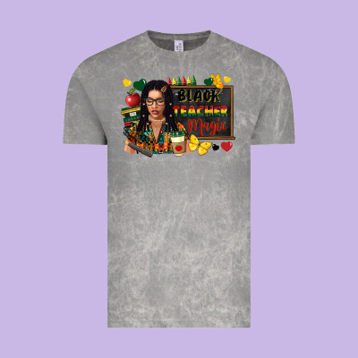 Juneteenth Black Teacher Magic Vintage Tee Designed By Fadigitalartstudio