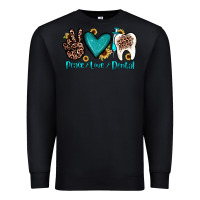 Black peace love dental Premium Sweatshirt - JahusDesignShop
