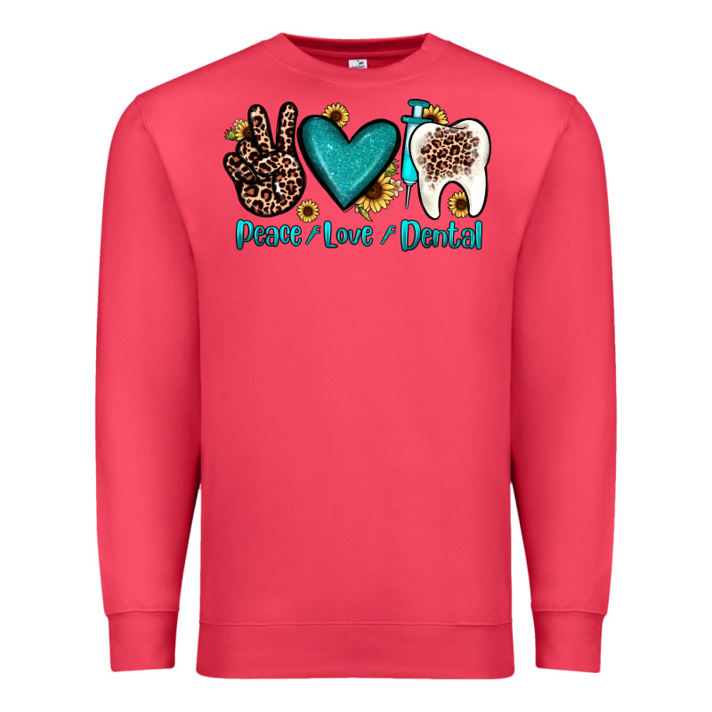 Peace Love Dental Premium Sweatshirt by JahusDesignShop | Teevron