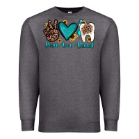 Charcoal Heather peace love dental Premium Sweatshirt - JahusDesignShop