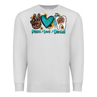 Dove Grey peace love dental Premium Sweatshirt - JahusDesignShop