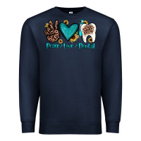 Navy peace love dental Premium Sweatshirt - JahusDesignShop