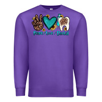 Purple peace love dental Premium Sweatshirt - JahusDesignShop