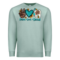 Seafoam peace love dental Premium Sweatshirt - JahusDesignShop