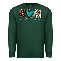 Sports Green peace love dental Premium Sweatshirt - JahusDesignShop