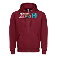 Burgundy xoxo braunvieh cow Zipper Hoodie - AdoDesignShop