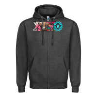Charcoal Heather xoxo braunvieh cow Zipper Hoodie - AdoDesignShop