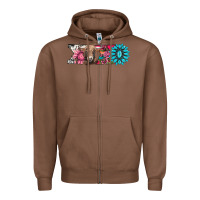 Chestnut xoxo braunvieh cow Zipper Hoodie - AdoDesignShop
