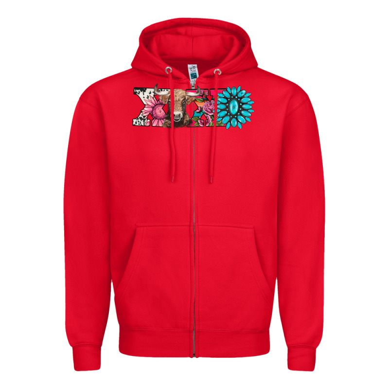 Xoxo Braunvieh Cow Zipper Hoodie by AdoDesignShop | Teevron