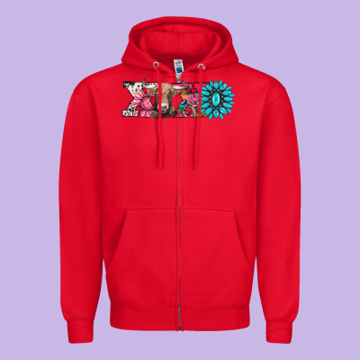 Xoxo Braunvieh Cow Zipper Hoodie Designed By Adodesignshop