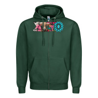 Sports Green xoxo braunvieh cow Zipper Hoodie - AdoDesignShop