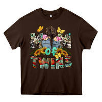 Chocolate Brown mom of twins girls mother's day Heavy Core Tee - CowGirlArtShop