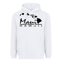 White maui hawaii Heavyweight Hoodie - linhVisuals