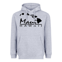 Heather Grey maui hawaii Heavyweight Hoodie - linhVisuals