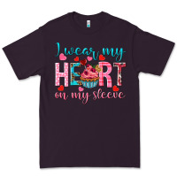 Plum I wear my heart on my sleeve Valentine's Day Premium Tee - HowdyJamesFarm