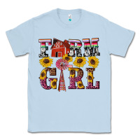 Dusty Blue western farm girl Classic Tee - Artiststas