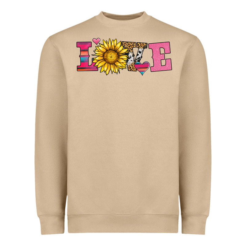 Love Sunflower Valentines Day Heavyweight Sweatshirt by AdoDesignShop | Teevron