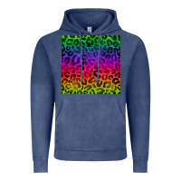 Vintage Denim colorful leopard seamless pattern Vintage Hoodie - BundleAndBundleShop