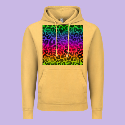Colorful Leopard Seamless Pattern Vintage Hoodie Designed By Bundleandbundleshop
