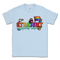 Dusty Blue Straight agains hate Classic Tee - CowGirlArtShop