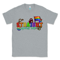 Heather Grey Straight agains hate Classic Tee - CowGirlArtShop