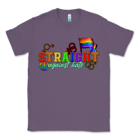 Lavender Straight agains hate Classic Tee - CowGirlArtShop