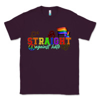 Plum Straight agains hate Classic Tee - CowGirlArtShop