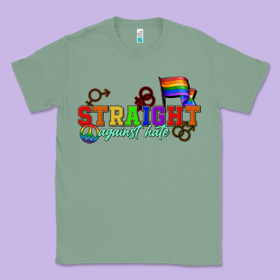 Straight Agains Hate Classic Tee Designed By Cowgirlartshop
